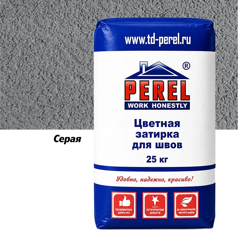 Затирка для швов Perel RL 0410 серая, 25 кг