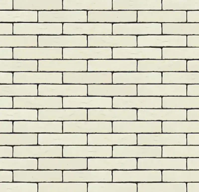 Плитка под кирпич ручной формовки Rodruza Super White, 215x20x65 мм