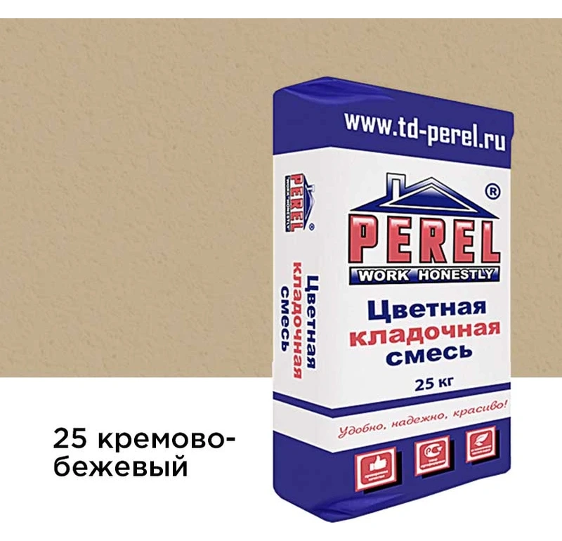 Цветной кладочный раствор Perel VL 0225 кремово-бежевый, 25 кг