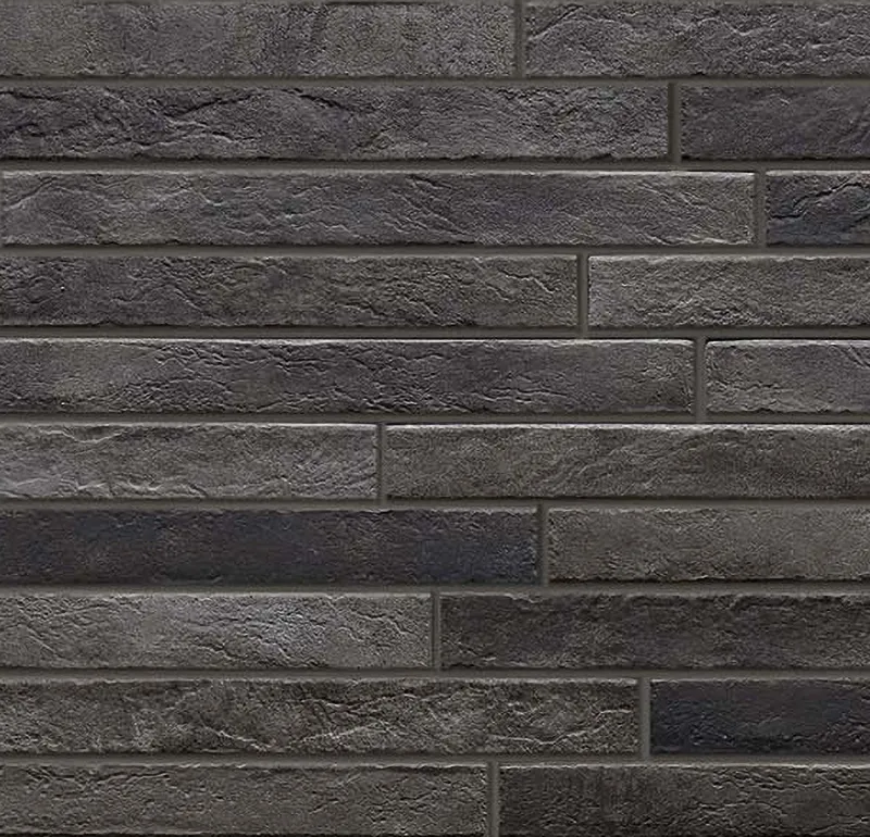 Ригельная плитка под кирпич Rondine Nolita Charcoal, 450x48x9,5 мм