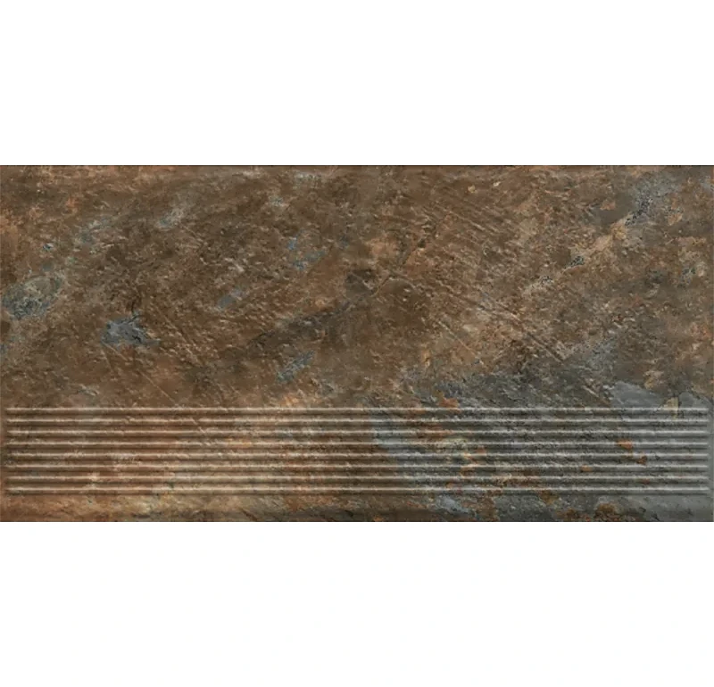 Клинкерная ступень с насечками Paradyz Ardis Rust, 600x300x8,5 мм
