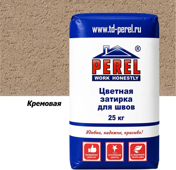 Затирка для швов Perel RL 0440 кремовая, 25 кг