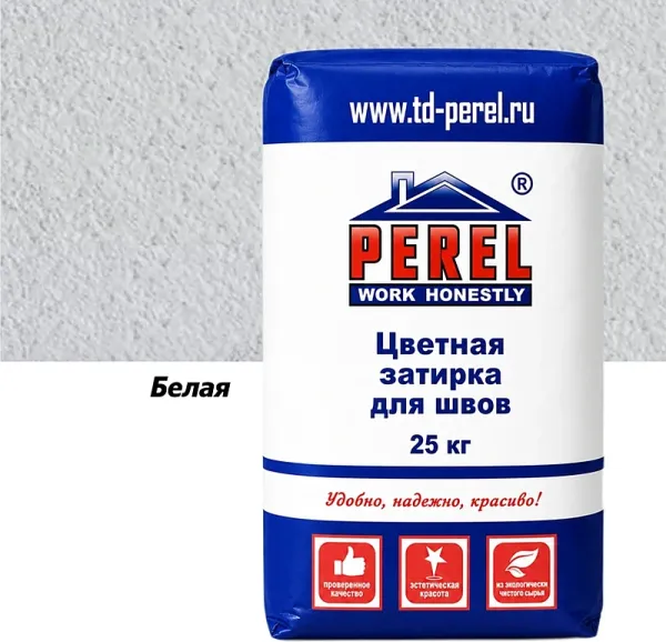 Затирка для швов Perel RL 25 кг 0405, белая