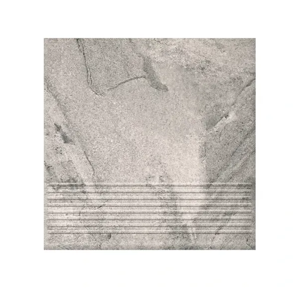 Клинкерная ступень с насечками Paradyz Mattone Pietra Grafit, 300x300x8,5 мм