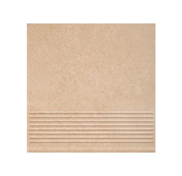 Клинкерная ступень с насечками Paradyz Mattone Sabbia Beige, 300x300x8,5 мм