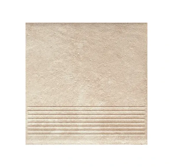 Клинкерная ступень с насечками Paradyz Scandiano Beige, 300x300x8,5 мм