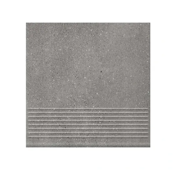 Клинкерная ступень с насечками Paradyz Mattone Sabbia Grafit, 300x300x8,5 мм