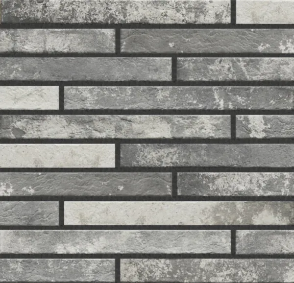 Ригельная плитка под кирпич Rondine Harlem Light Grey, 450x48x9,5 мм