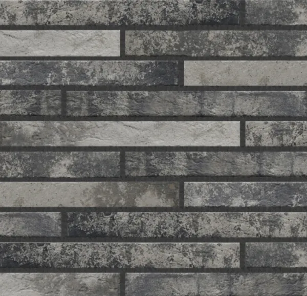 Ригельная плитка под кирпич Rondine Harlem Dark Grey, 450x48x9,5 мм