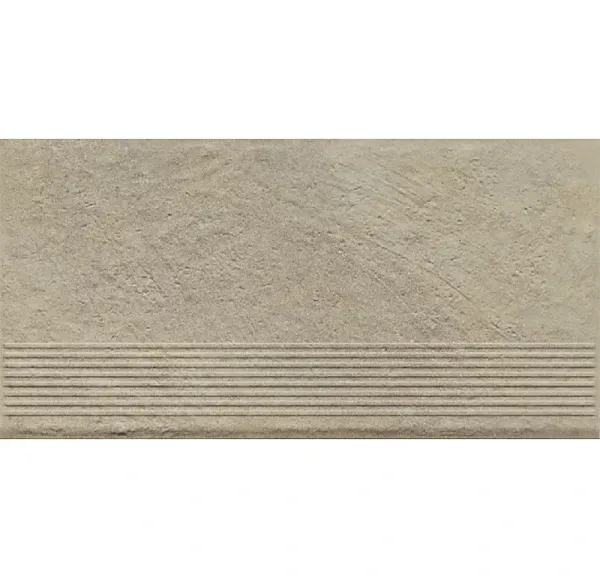 Клинкерная ступень с насечками Paradyz Eremite Crema, 600x300x8,5 мм
