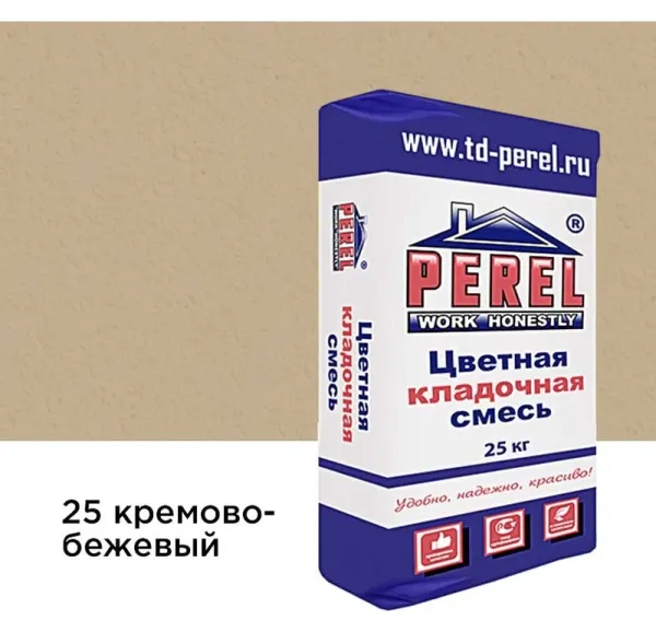 Цветной кладочный раствор Perel VL 0225 кремово-бежевый, 25 кг