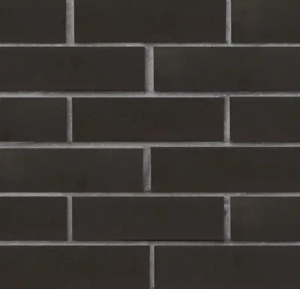Кирпич клинкерный ЛСР чёрный матовый Рейкьявик гладкий, 250x85x65 мм
