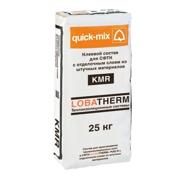 Клеящий раствор Quick-mix KMR для утеплителя для СФТК с керамической плиткой, серый, 25 кг