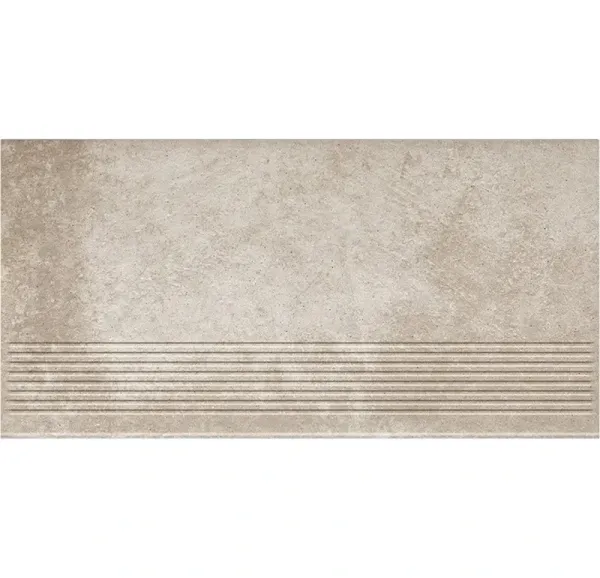 Клинкерная ступень с насечками Paradyz Viano Beige, 600x300x8,5 мм