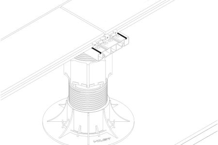 Стыковочная алюминиевая лага HILST 100x20x4000 мм