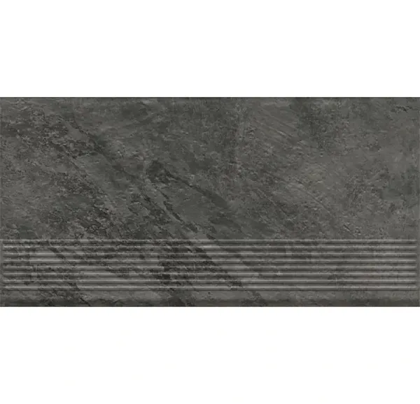 Клинкерная ступень с насечками Paradyz Ardis Dark, 600x300x8,5 мм