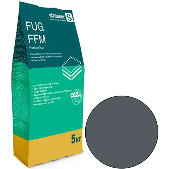 FUG FFM 01 Quick-mix Сухая затирочная смесь для широких швов 3-20 мм, антрацит