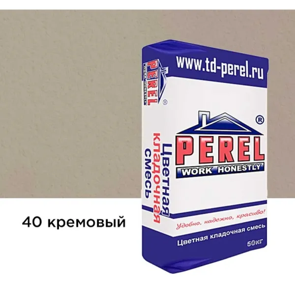Цветной кладочный раствор Perel NL 0140 кремовый, 50 кг