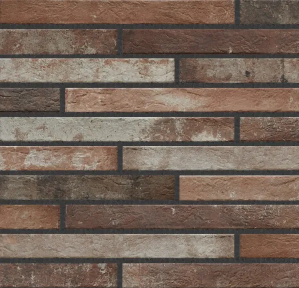 Ригельная плитка под кирпич Rondine Harlem Red, 450x48x9,5 мм