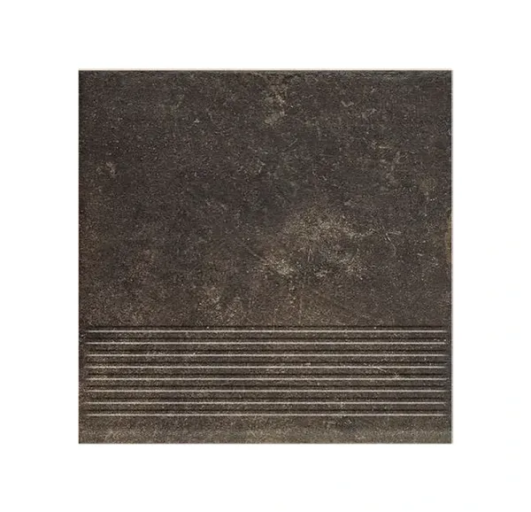 Клинкерная ступень с насечками Paradyz Scandiano Brown, 300x300x8,5 мм