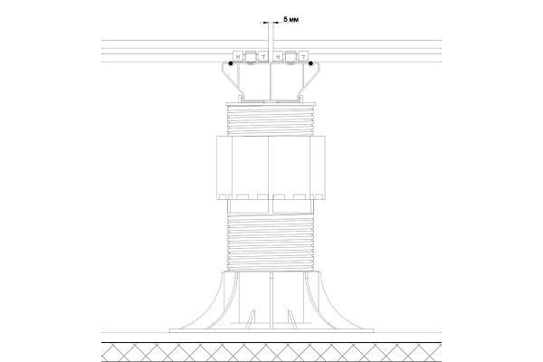 Стыковочная алюминиевая лага HILST 100x40x4000 мм